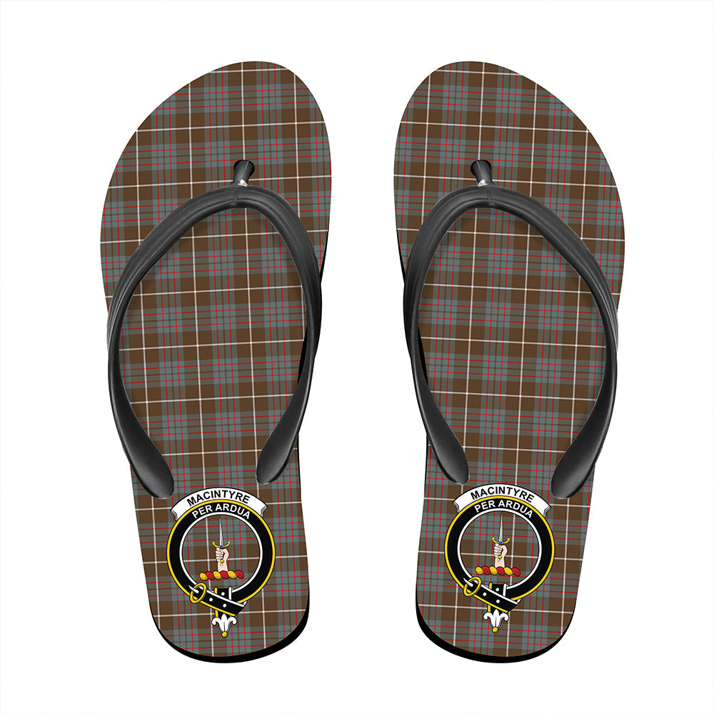 MacIntyre Hunting Weathered Tartan Crest Flip Flop