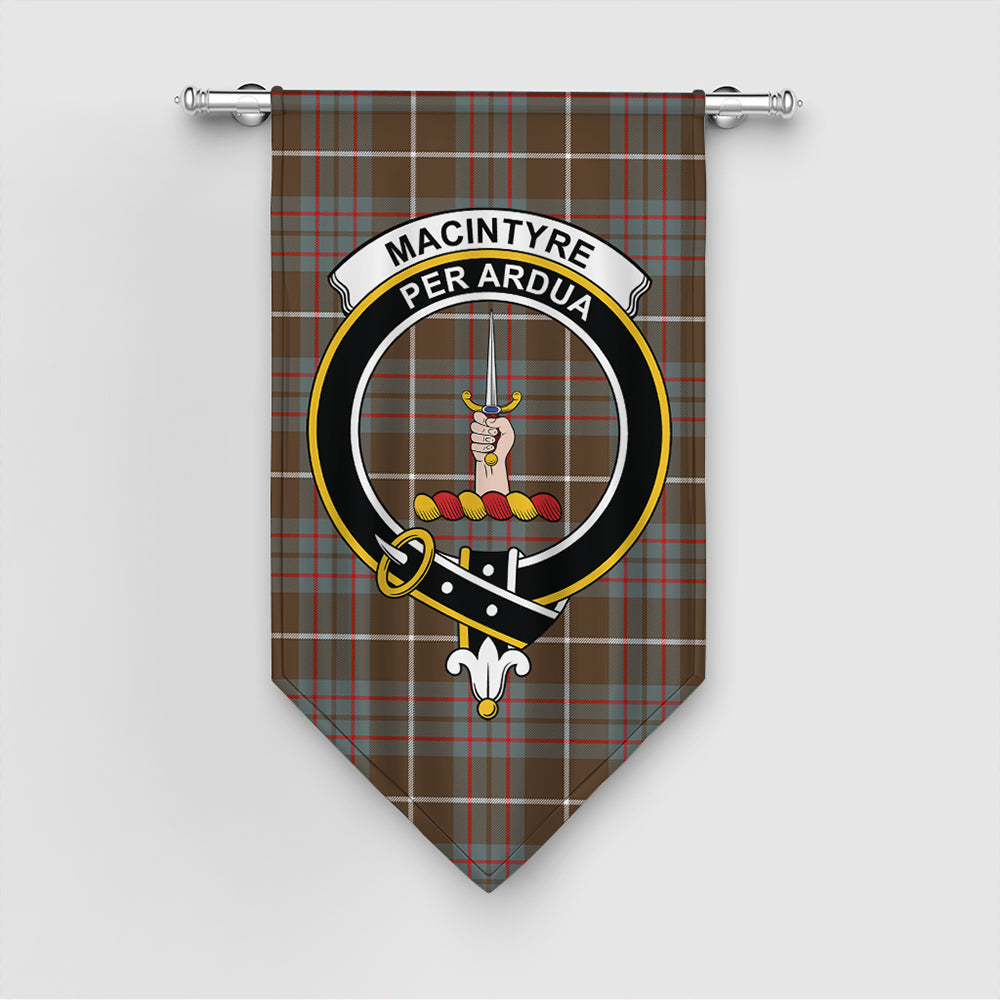 MacIntyre Hunting Weathered Tartan Classic Crest Gonfalon