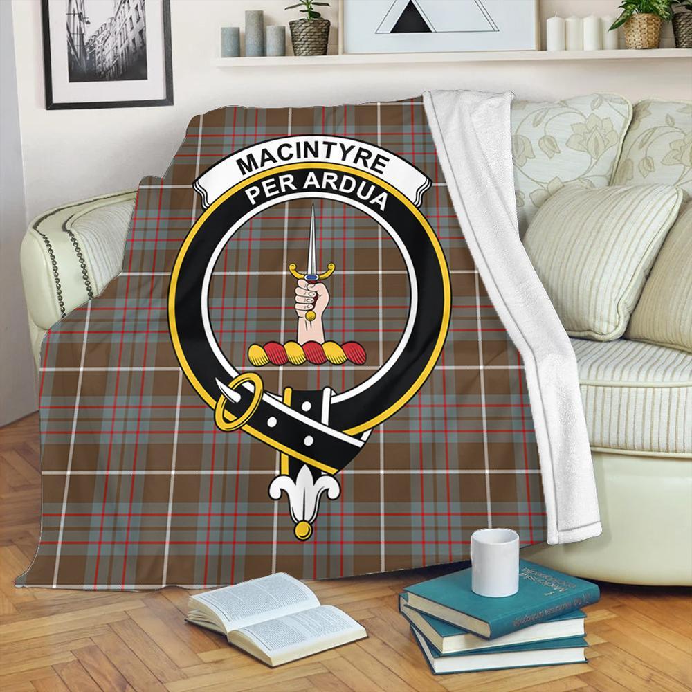 MacIntyre Hunting Weathered Tartan Crest Premium Blanket