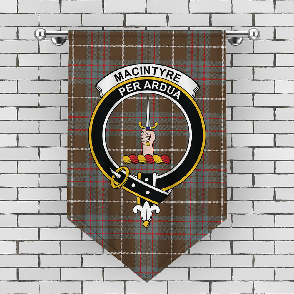 MacIntyre Hunting Weathered Tartan Classic Crest Gonfalon