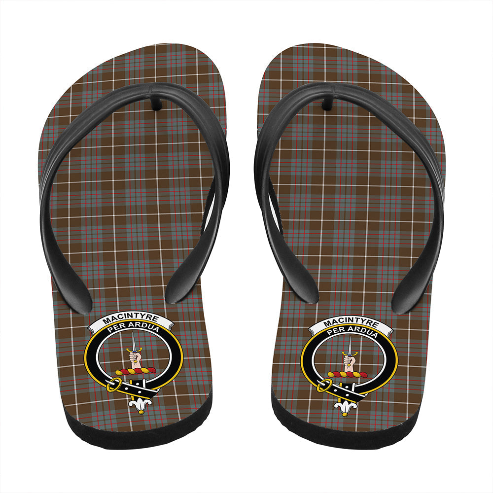 MacIntyre Hunting Weathered Tartan Crest Flip Flop