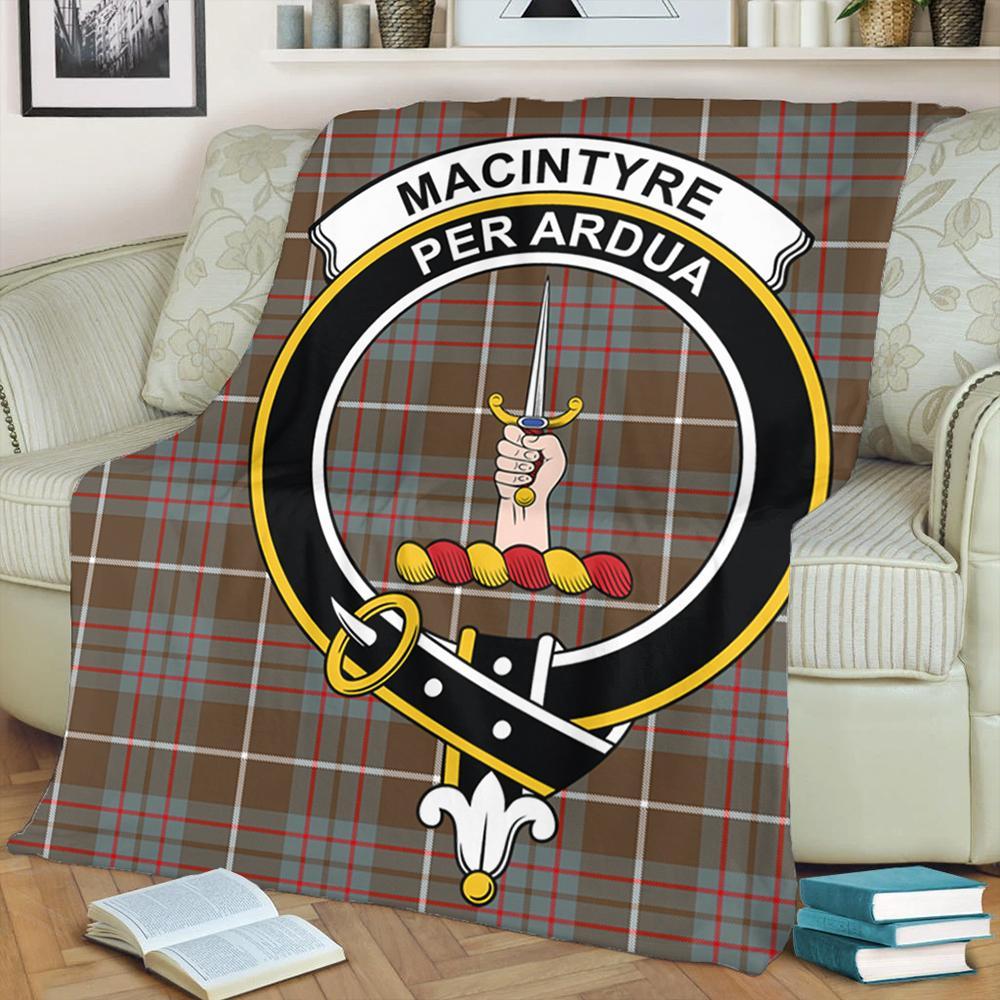 MacIntyre Hunting Weathered Tartan Crest Premium Blanket