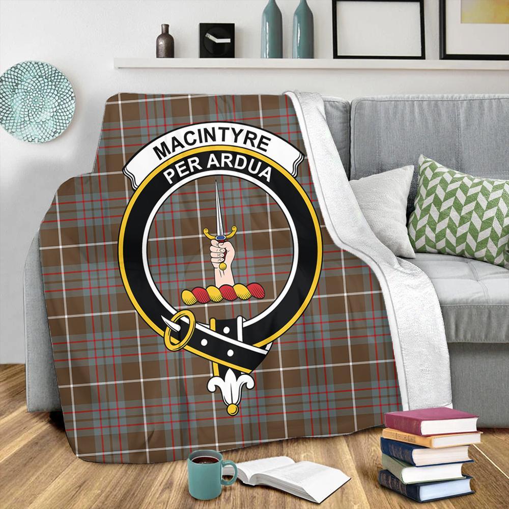 MacIntyre Hunting Weathered Tartan Crest Premium Blanket