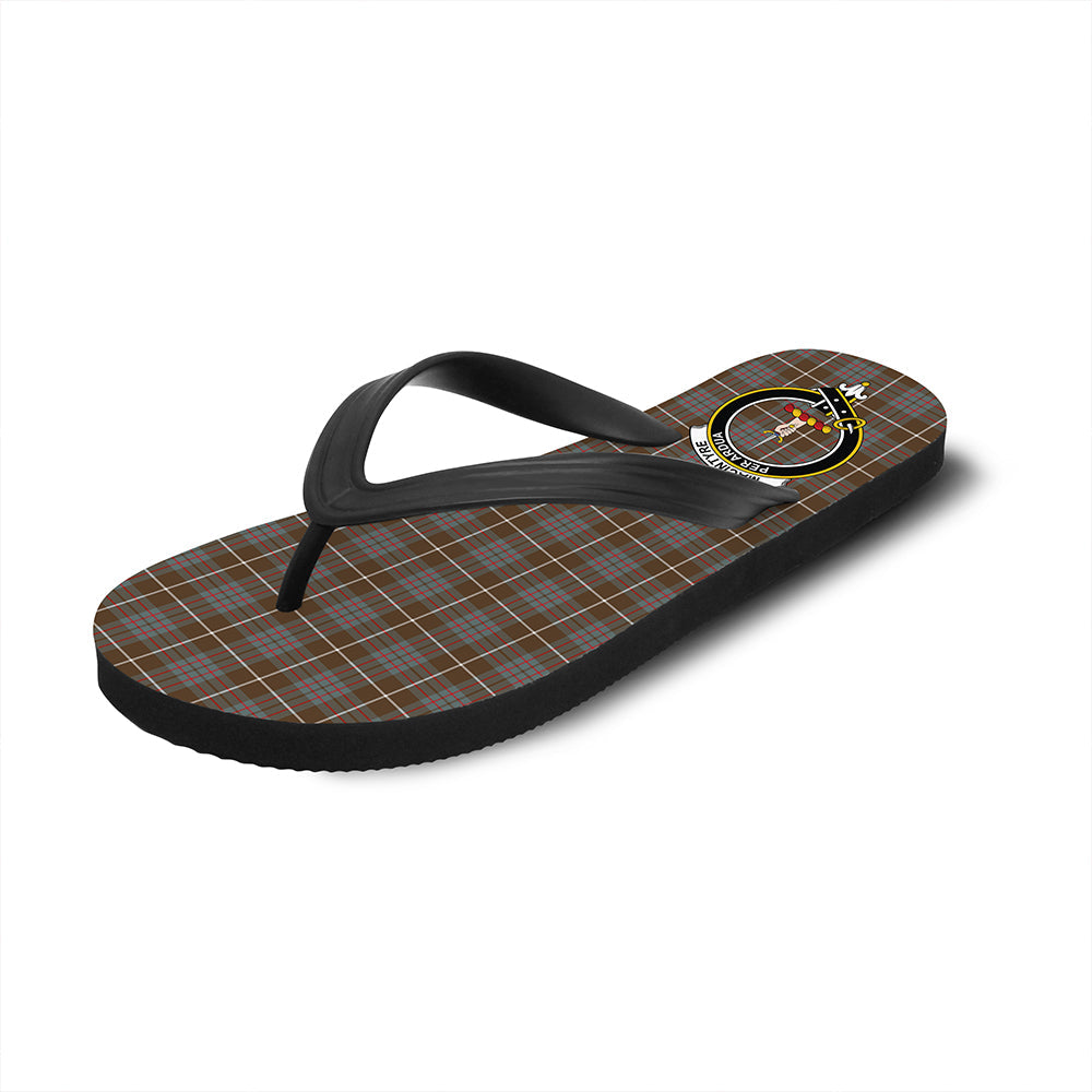 MacIntyre Hunting Weathered Tartan Crest Flip Flop