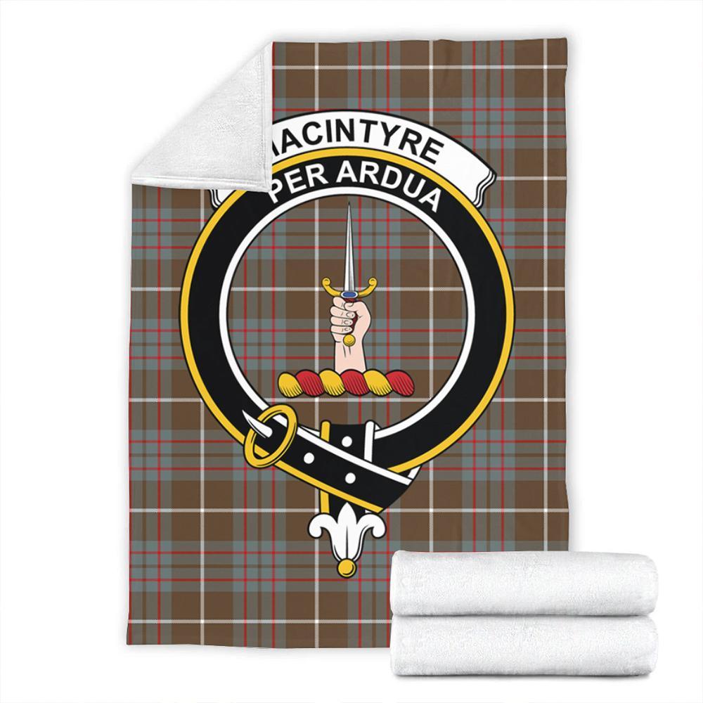 MacIntyre Hunting Weathered Tartan Crest Premium Blanket