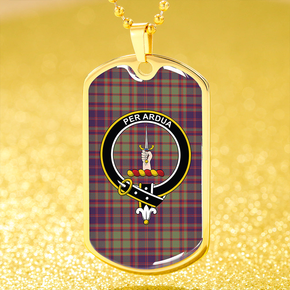MacIntyre Strathfillan Weathered Clan Badge Classic Tartan Dog Tag Necklace