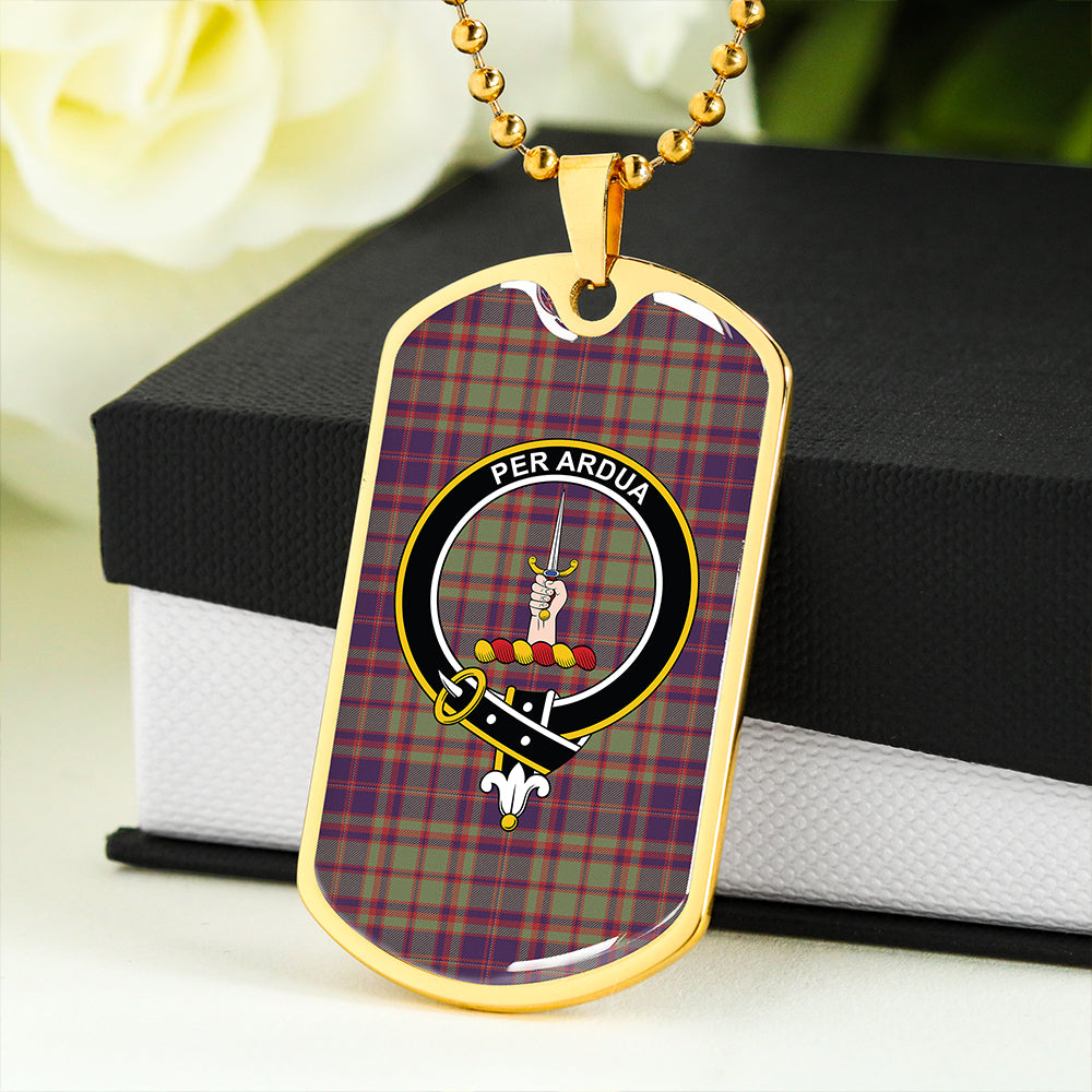 MacIntyre Strathfillan Weathered Clan Badge Classic Tartan Dog Tag Necklace