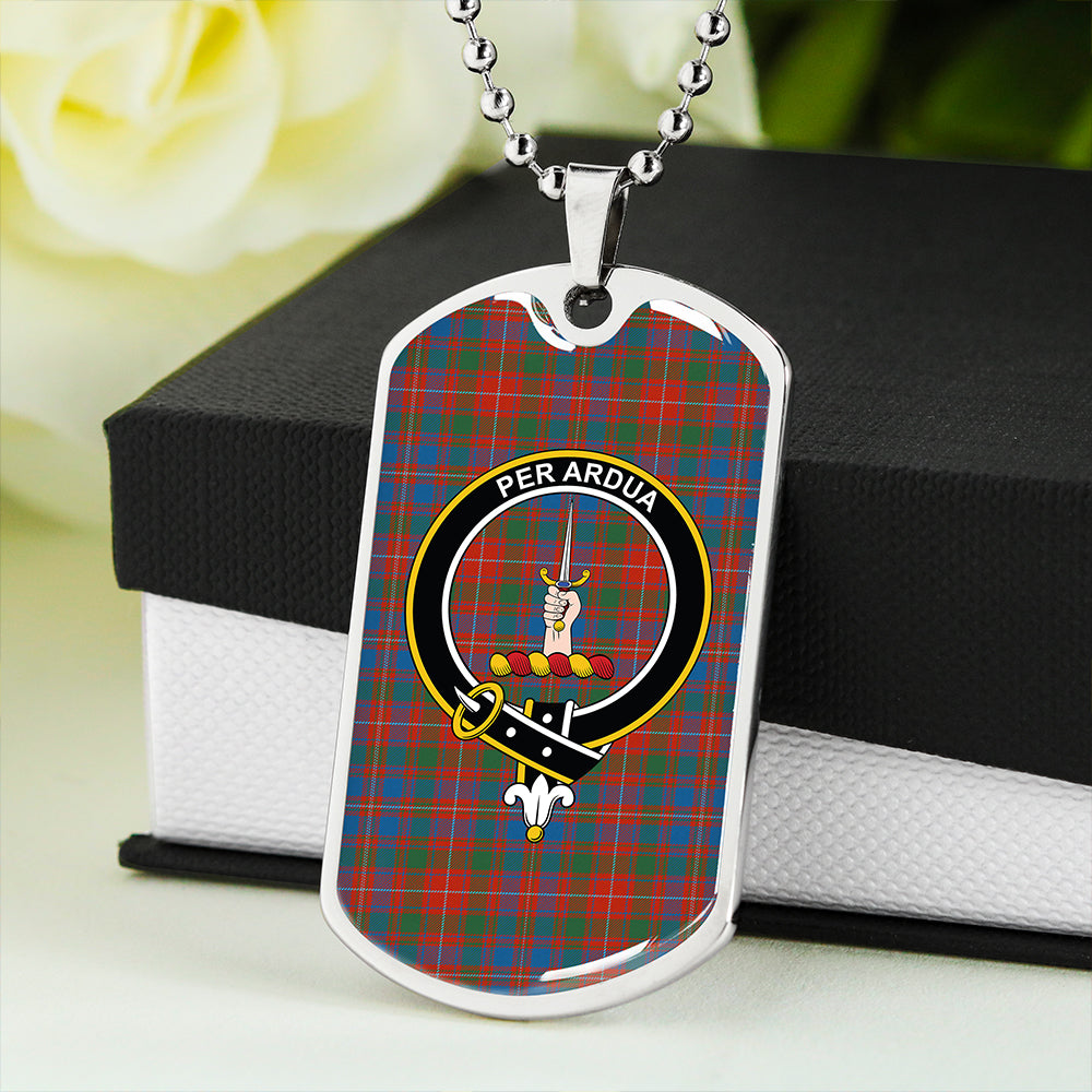 MacIntyre #2 Ancient Clan Badge Classic Tartan Dog Tag Necklace