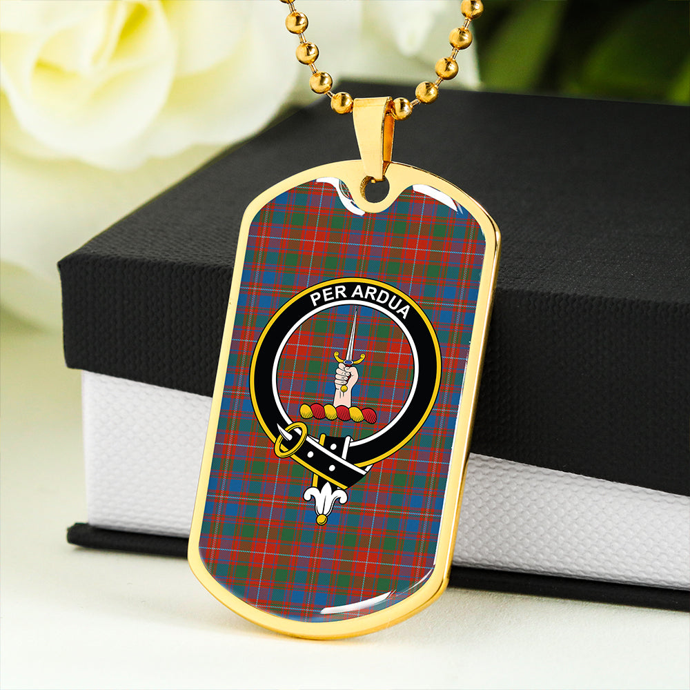 MacIntyre #2 Ancient Clan Badge Classic Tartan Dog Tag Necklace