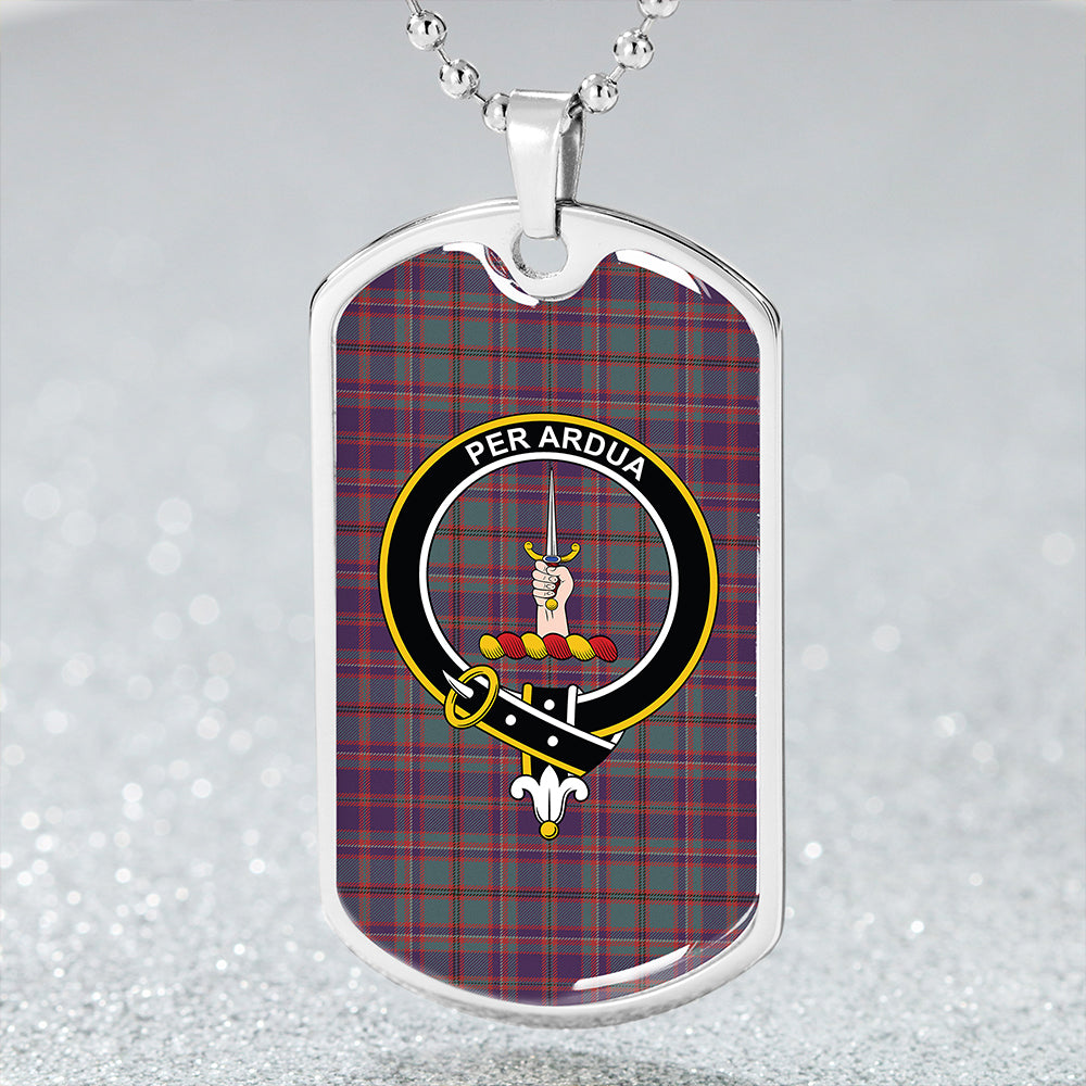 MacIntyre of Glenorchy Weathered Clan Badge Classic Tartan Dog Tag Necklace