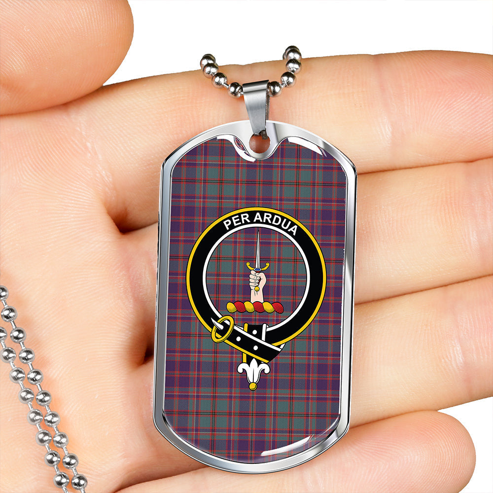 MacIntyre of Glenorchy Weathered Clan Badge Classic Tartan Dog Tag Necklace