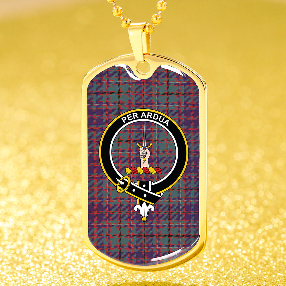 MacIntyre of Glenorchy Weathered Clan Badge Classic Tartan Dog Tag Necklace