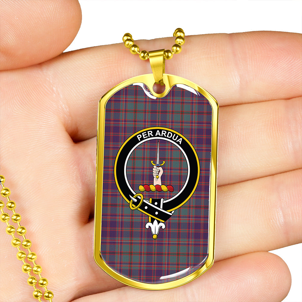 MacIntyre of Glenorchy Weathered Clan Badge Classic Tartan Dog Tag Necklace