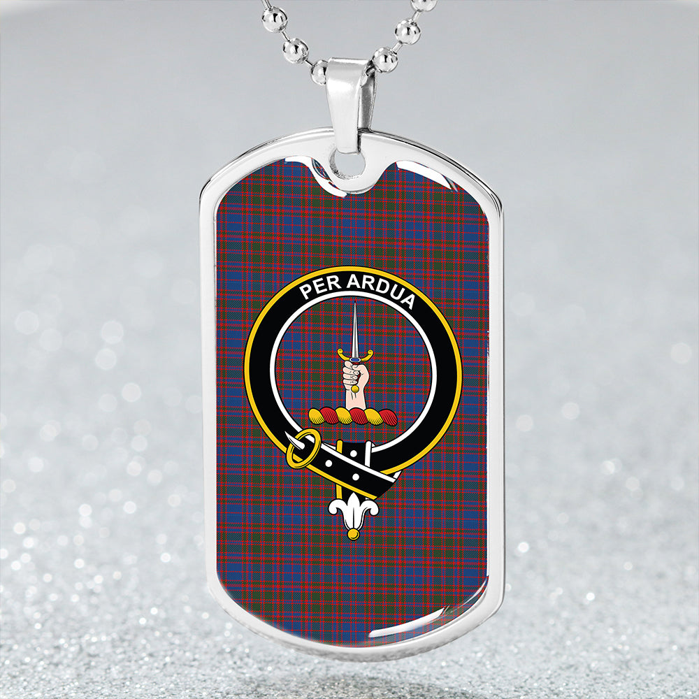 MacIntyre of Littleport Modern Clan Badge Classic Tartan Dog Tag Necklace
