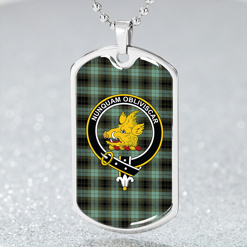 MacIver Ancient Clan Badge Classic Tartan Dog Tag Necklace
