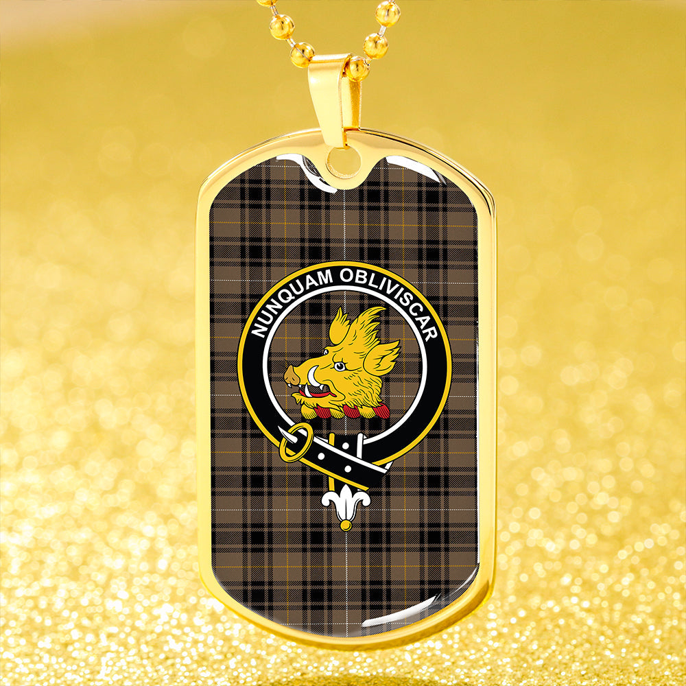 MacIver Hunting Weathered Clan Badge Classic Tartan Dog Tag Necklace