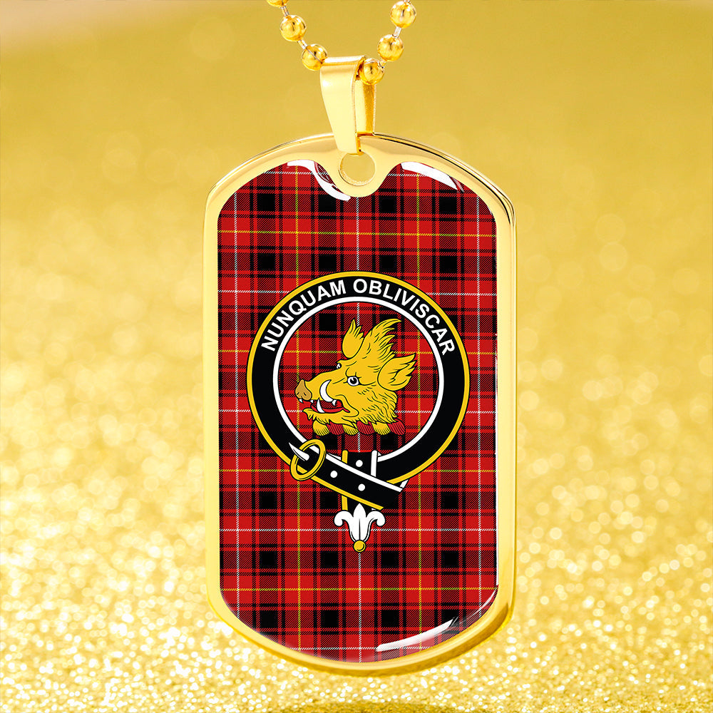 MacIver #2 Modern Clan Badge Classic Tartan Dog Tag Necklace