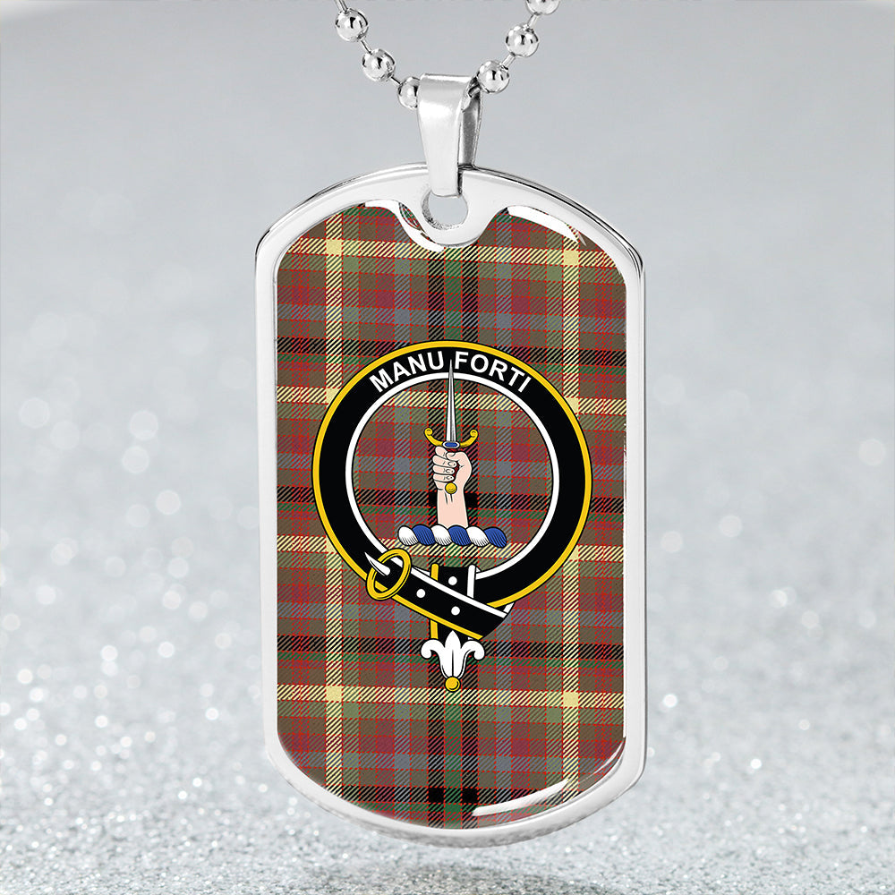 MacKay of Strathnaver Ancient Clan Badge Classic Tartan Dog Tag Necklace