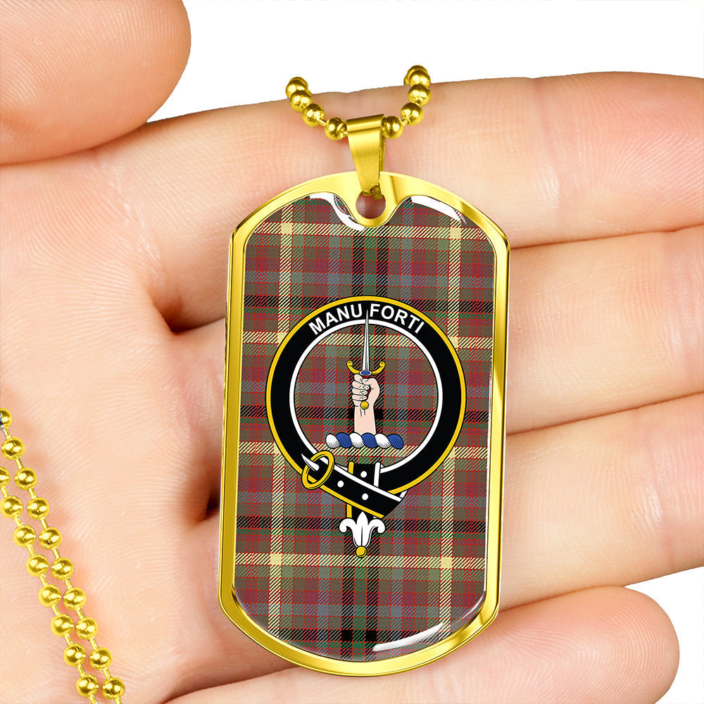 MacKay of Strathnaver Ancient Clan Badge Classic Tartan Dog Tag Necklace