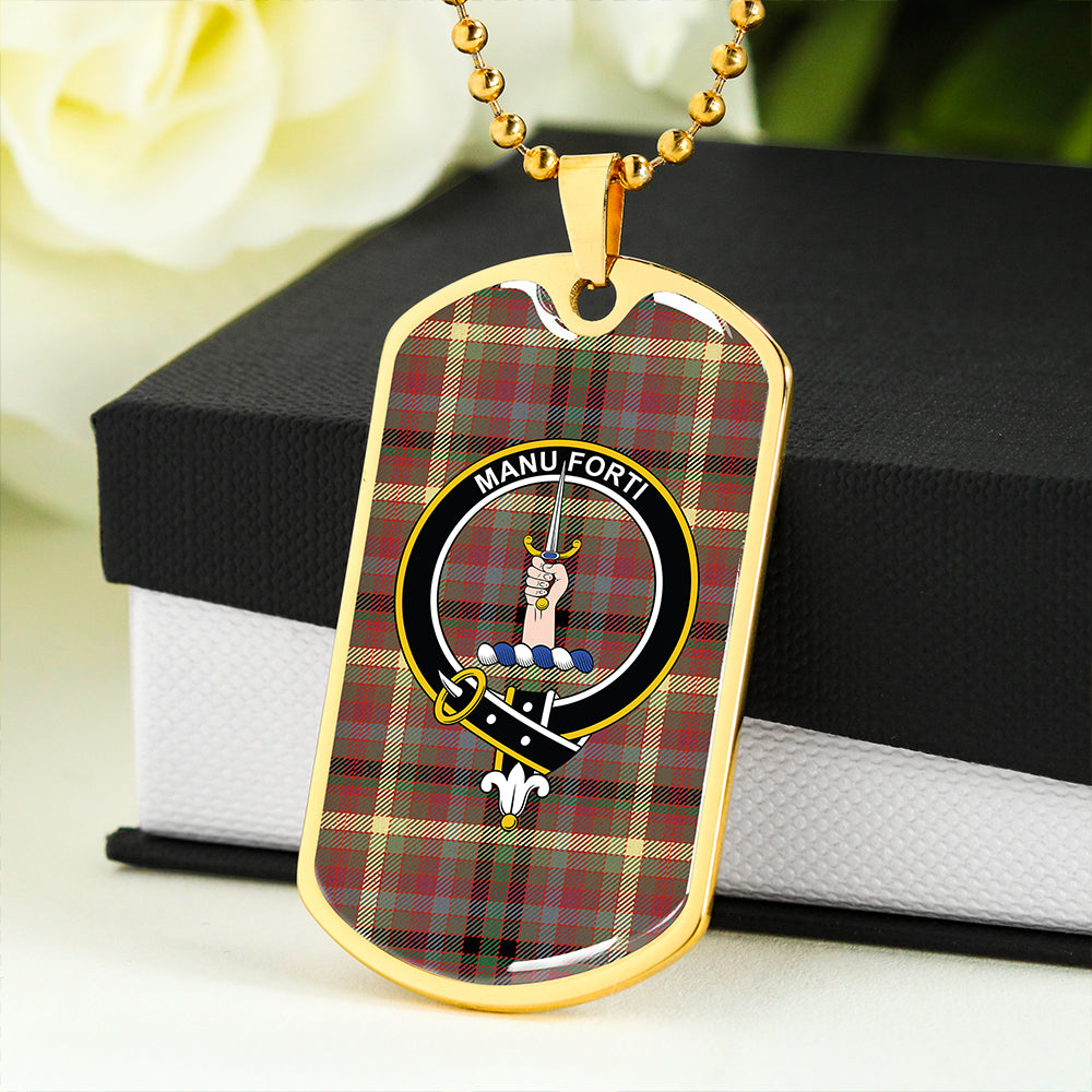 MacKay of Strathnaver Ancient Clan Badge Classic Tartan Dog Tag Necklace