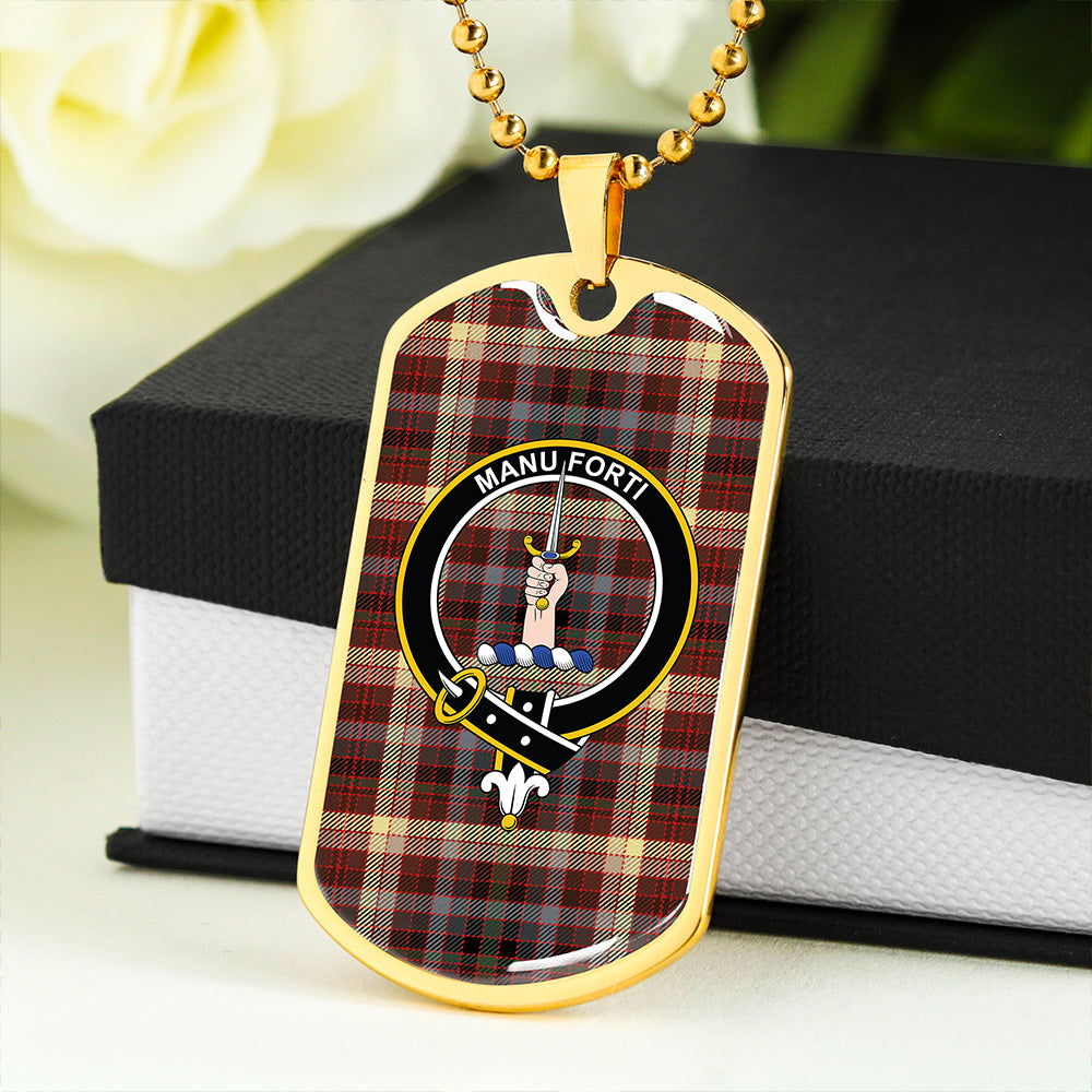 MacKay of Strathnaver Modern Clan Badge Classic Tartan Dog Tag Necklace