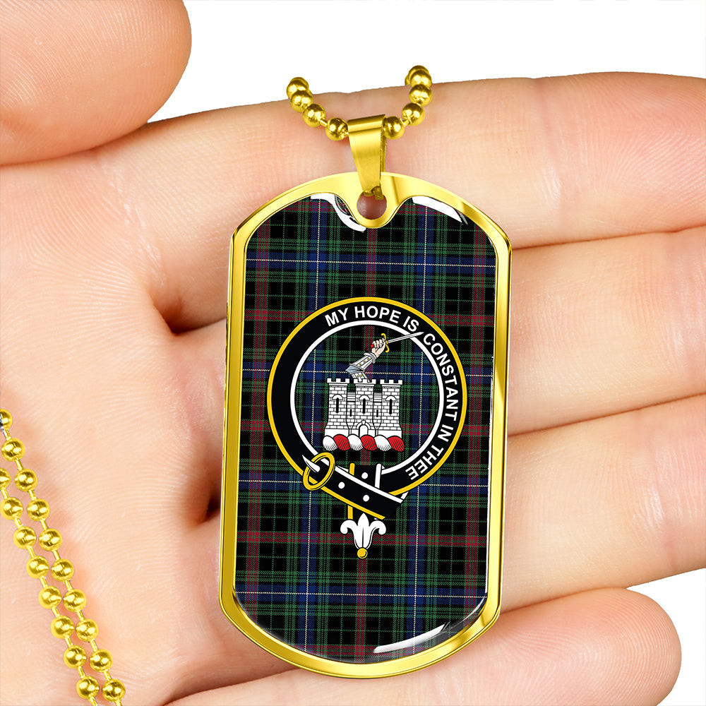 MacKean Hunting Modern Clan Badge Classic Tartan Dog Tag Necklace