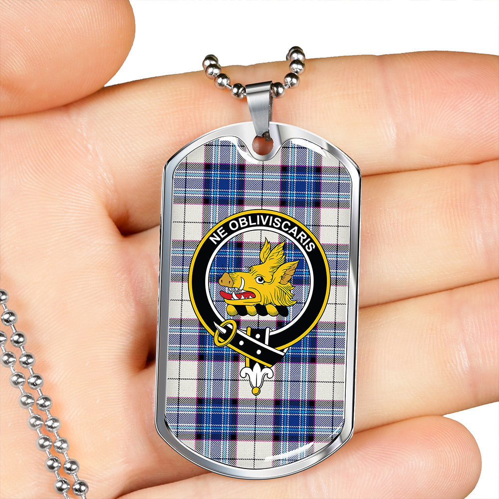 MacKellar Dress Royal Clan Badge Classic Tartan Dog Tag Necklace