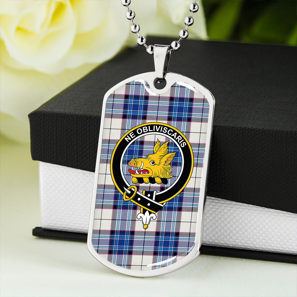 MacKellar Dress Royal Clan Badge Classic Tartan Dog Tag Necklace