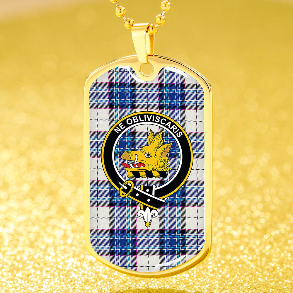 MacKellar Dress Royal Clan Badge Classic Tartan Dog Tag Necklace