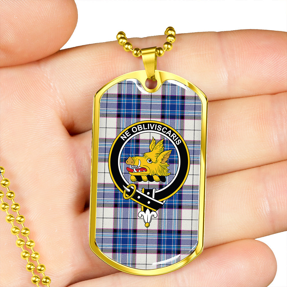 MacKellar Dress Royal Clan Badge Classic Tartan Dog Tag Necklace