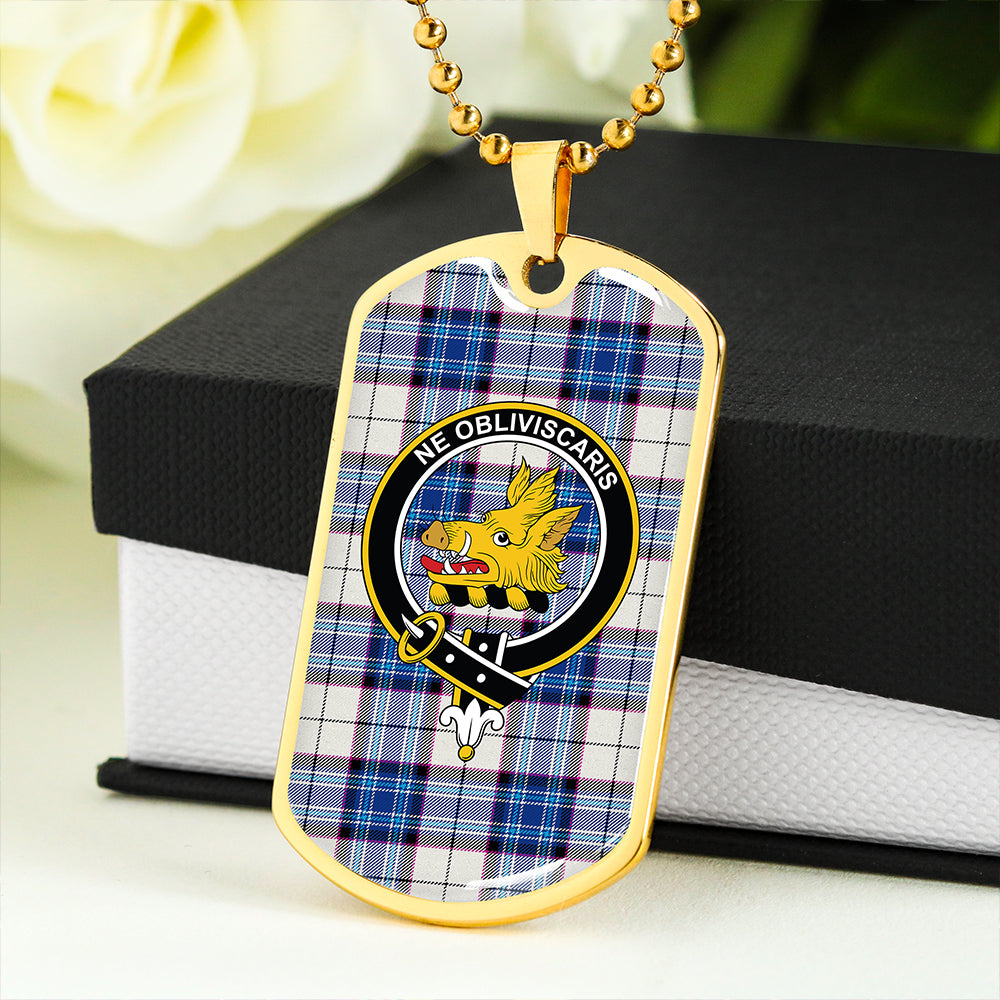 MacKellar Dress Royal Clan Badge Classic Tartan Dog Tag Necklace