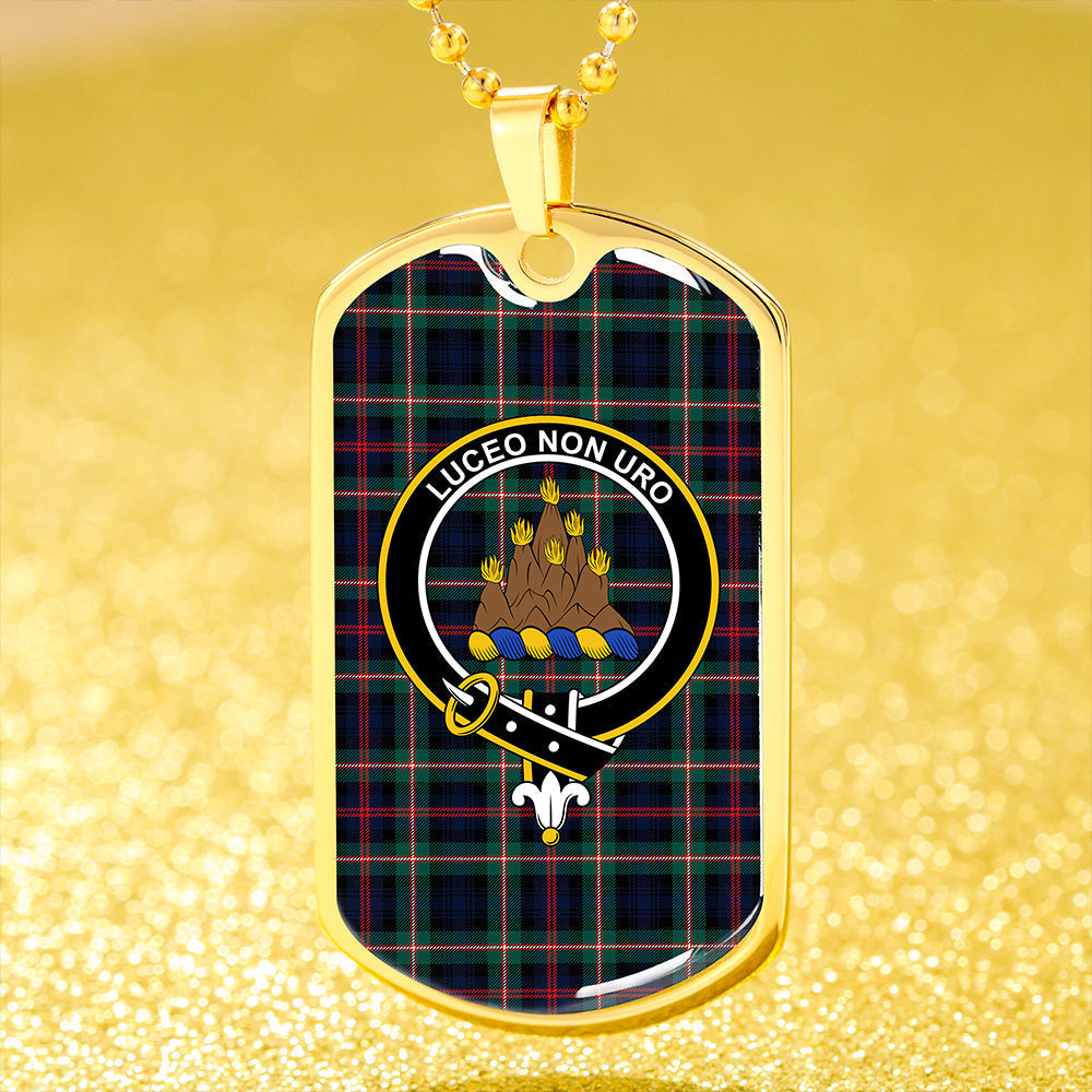 MacKenzie Morgan Modern Clan Badge Classic Tartan Dog Tag Necklace