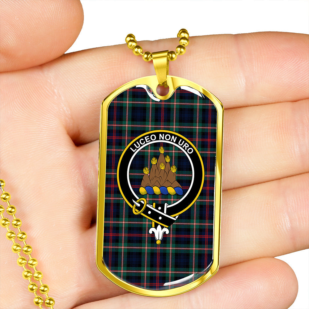 MacKenzie Morgan Modern Clan Badge Classic Tartan Dog Tag Necklace
