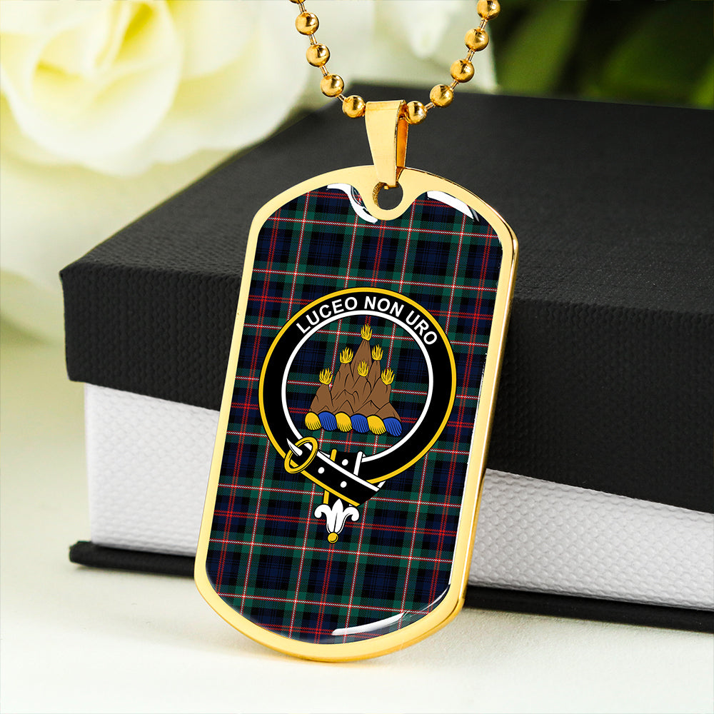MacKenzie Morgan Modern Clan Badge Classic Tartan Dog Tag Necklace