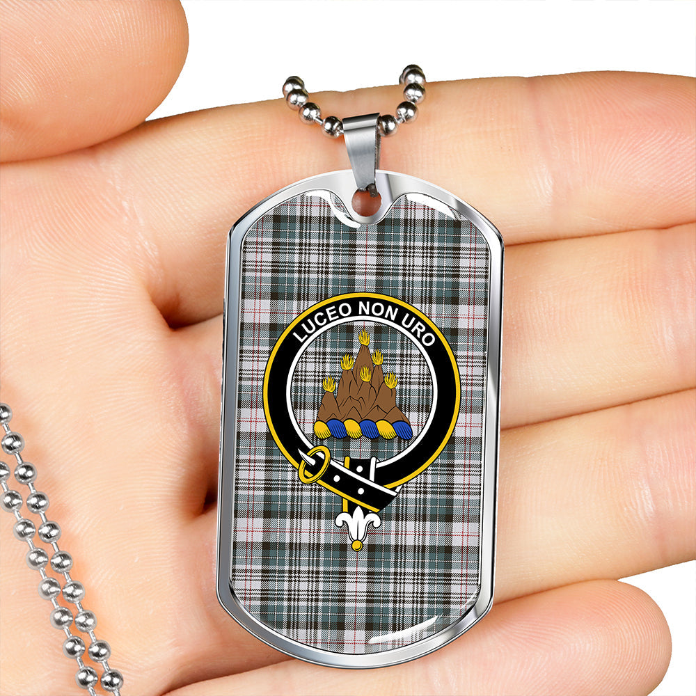 MacKenzie #2 Weathered Clan Badge Classic Tartan Dog Tag Necklace