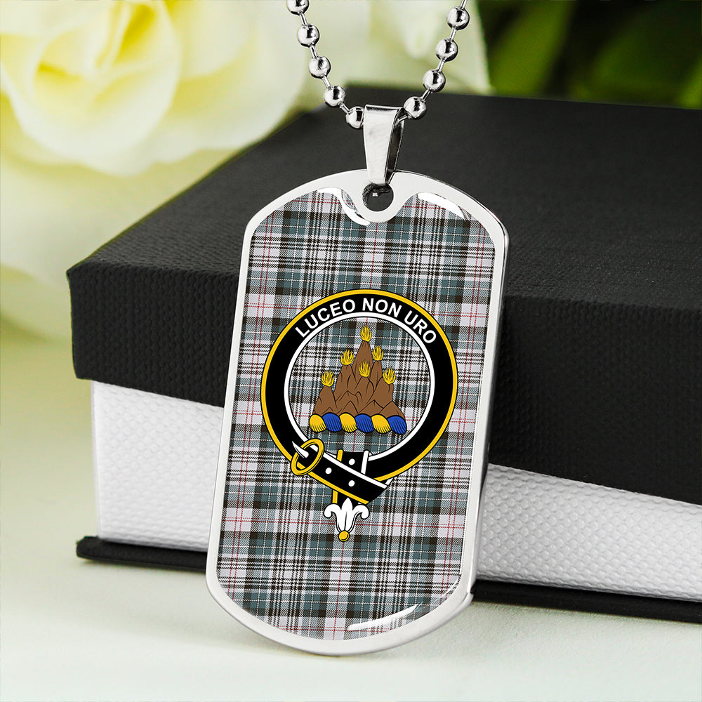 MacKenzie #2 Weathered Clan Badge Classic Tartan Dog Tag Necklace