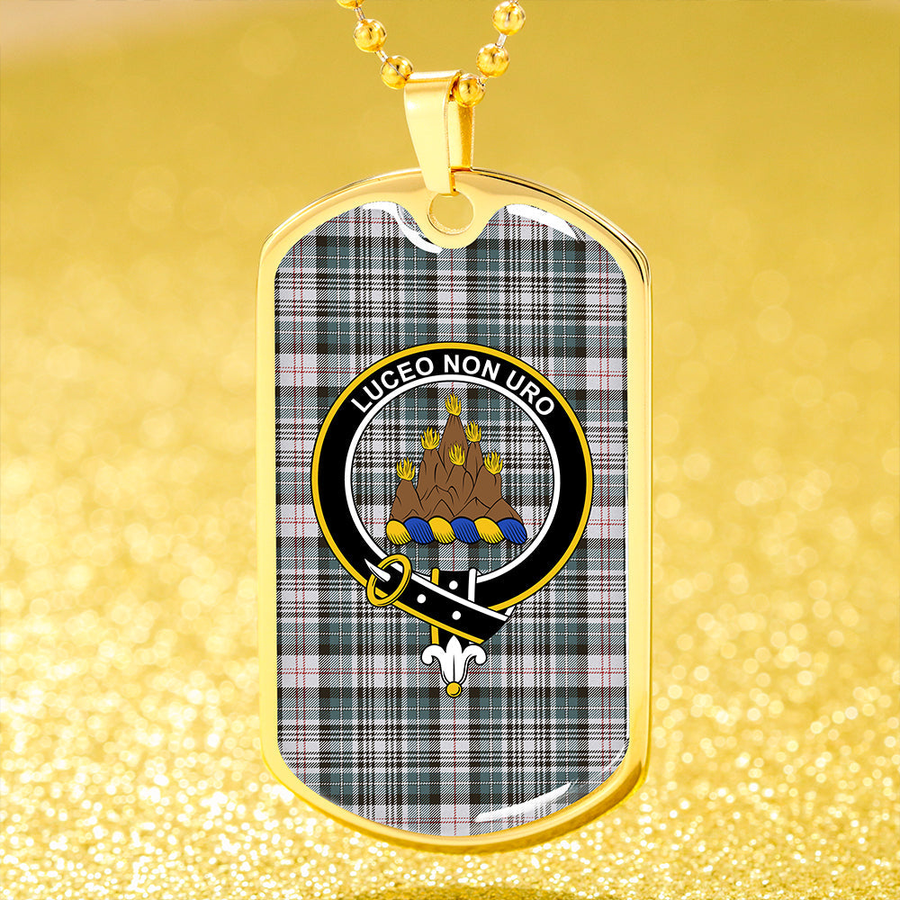 MacKenzie #2 Weathered Clan Badge Classic Tartan Dog Tag Necklace