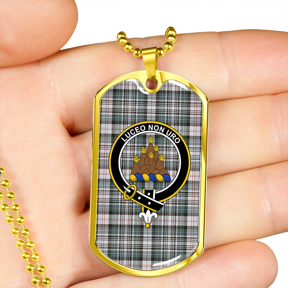 MacKenzie #2 Weathered Clan Badge Classic Tartan Dog Tag Necklace