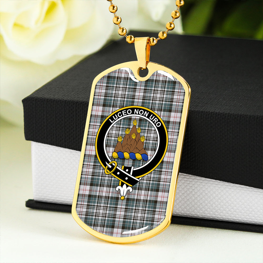MacKenzie #2 Weathered Clan Badge Classic Tartan Dog Tag Necklace