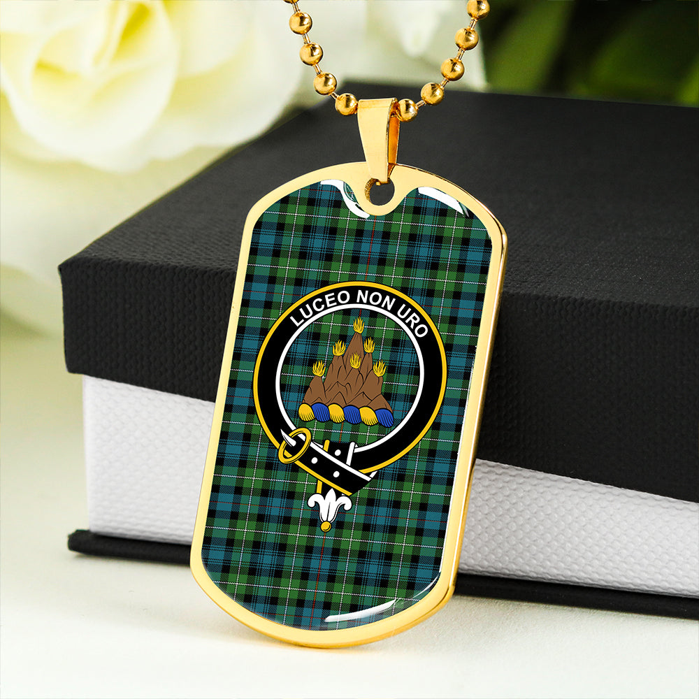 MacKenzie (Seaforth) Highland No 2 Ancient Clan Badge Classic Tartan Dog Tag Necklace