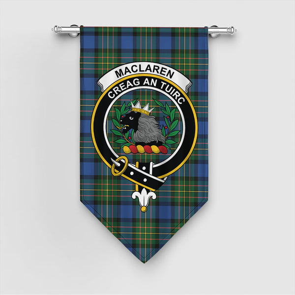 MacLaren Ancient Tartan Classic Crest Gonfalon