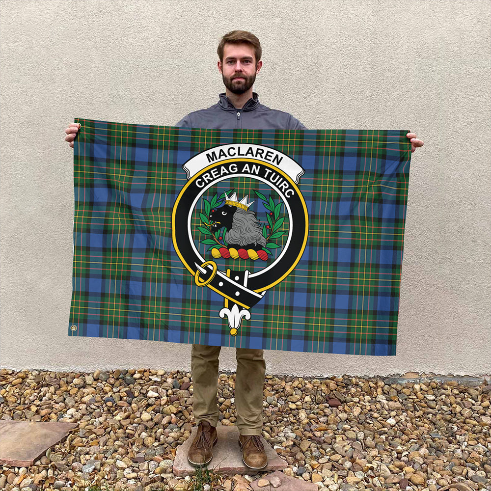 MacLaren Ancient Tartan Classic Crest House Flag