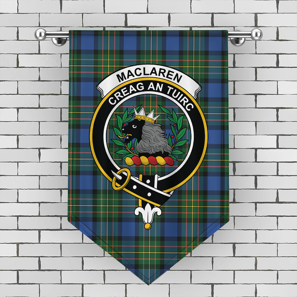 MacLaren Ancient Tartan Classic Crest Gonfalon