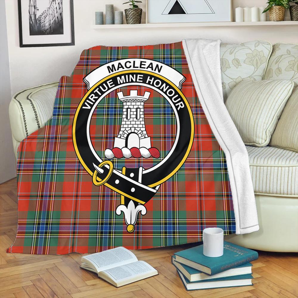 MacLean of Duart Ancient Tartan Crest Premium Blanket