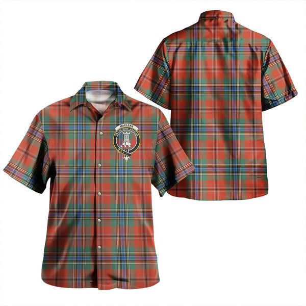 Scottish Tartan MacLean of Duart Ancient Clan Hawaiian Shirt Crest Style