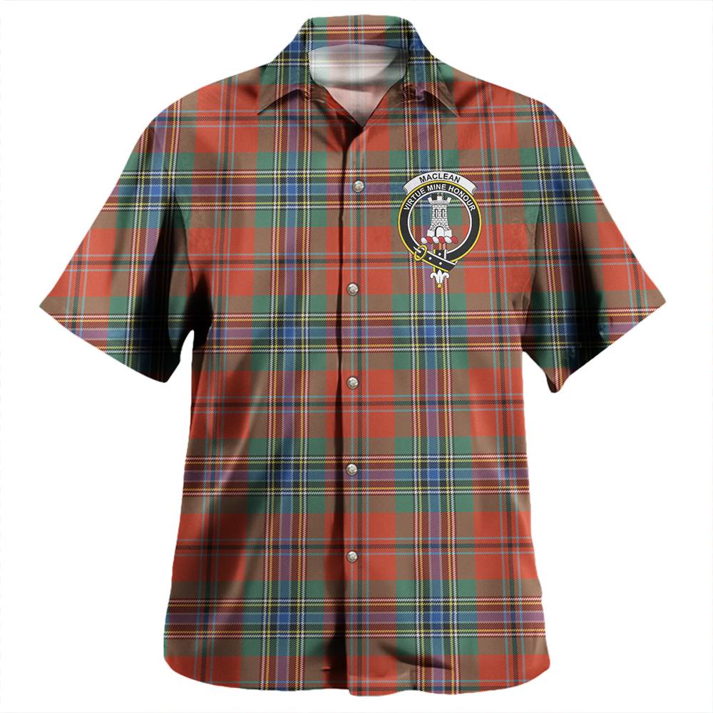 Scottish Tartan MacLean of Duart Ancient Clan Hawaiian Shirt Crest Style