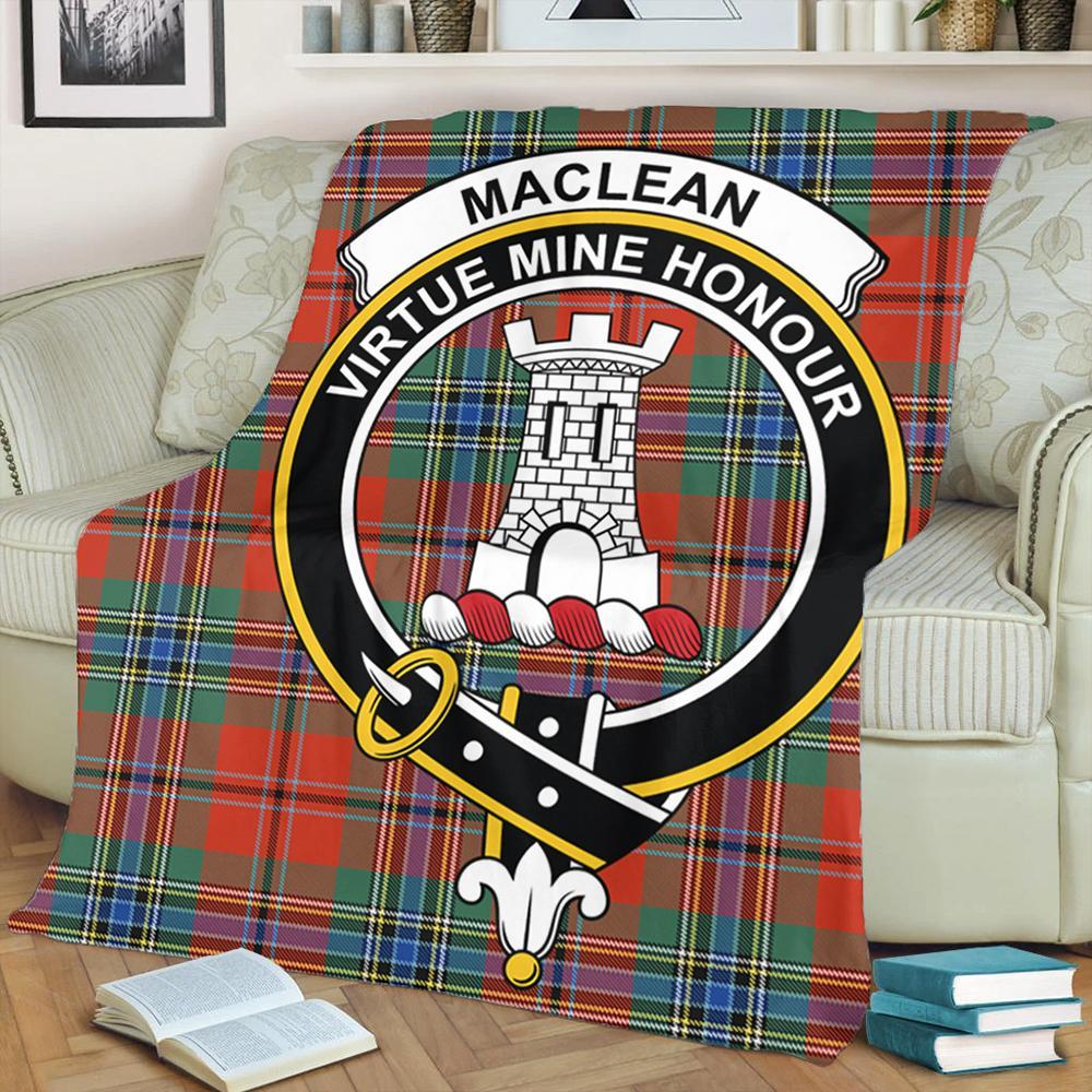 MacLean of Duart Ancient Tartan Crest Premium Blanket