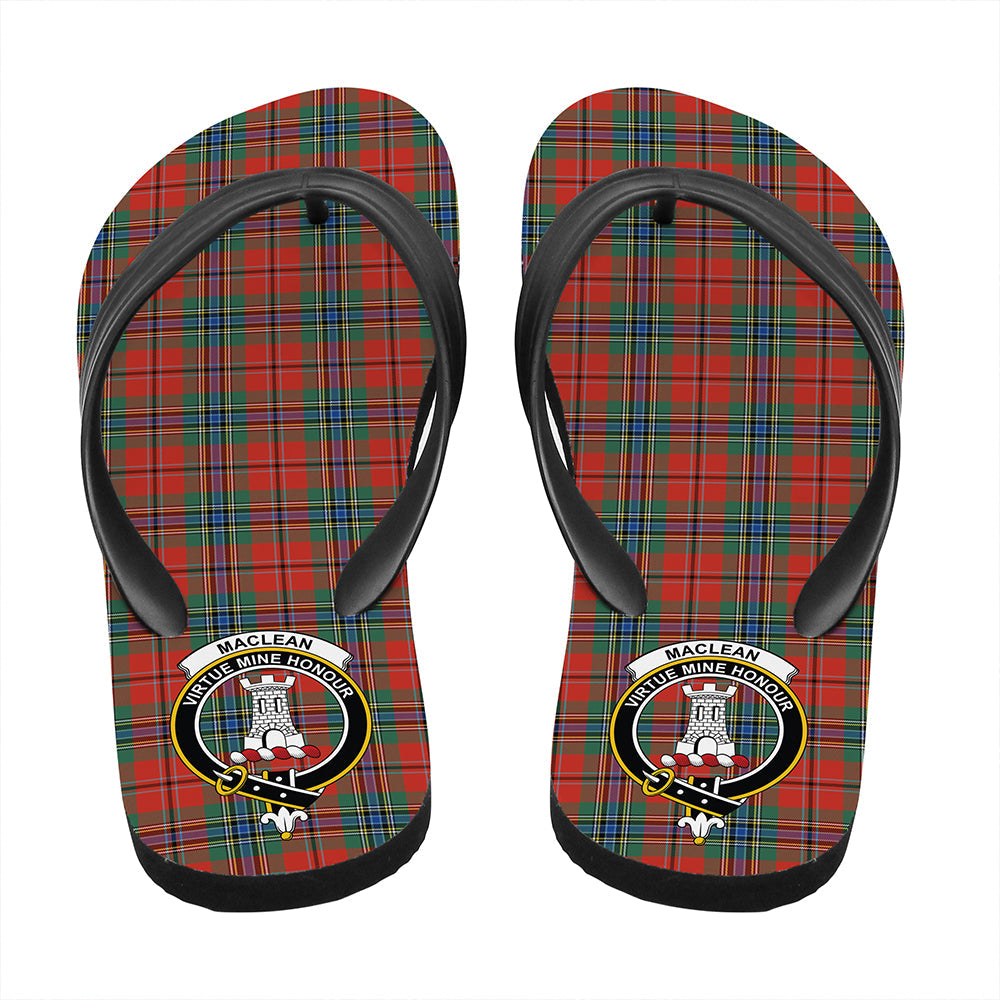 MacLean of Duart Ancient Tartan Crest Flip Flop