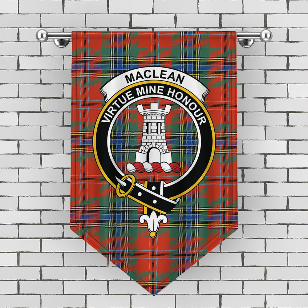 MacLean of Duart Ancient Tartan Classic Crest Gonfalon