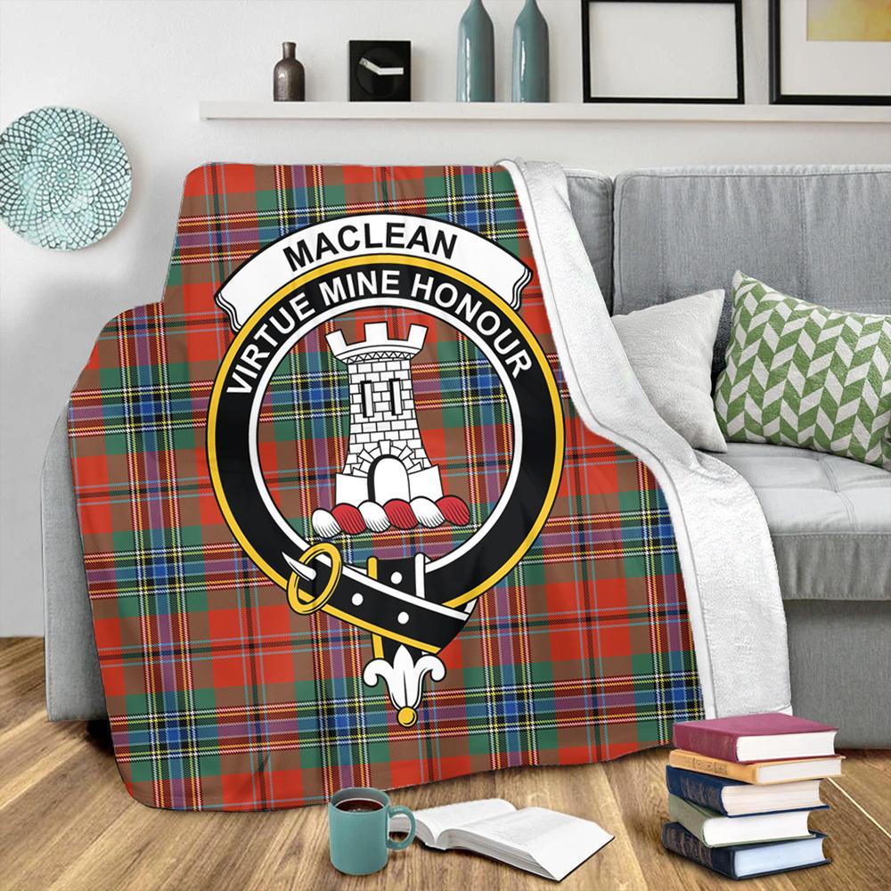 MacLean of Duart Ancient Tartan Crest Premium Blanket